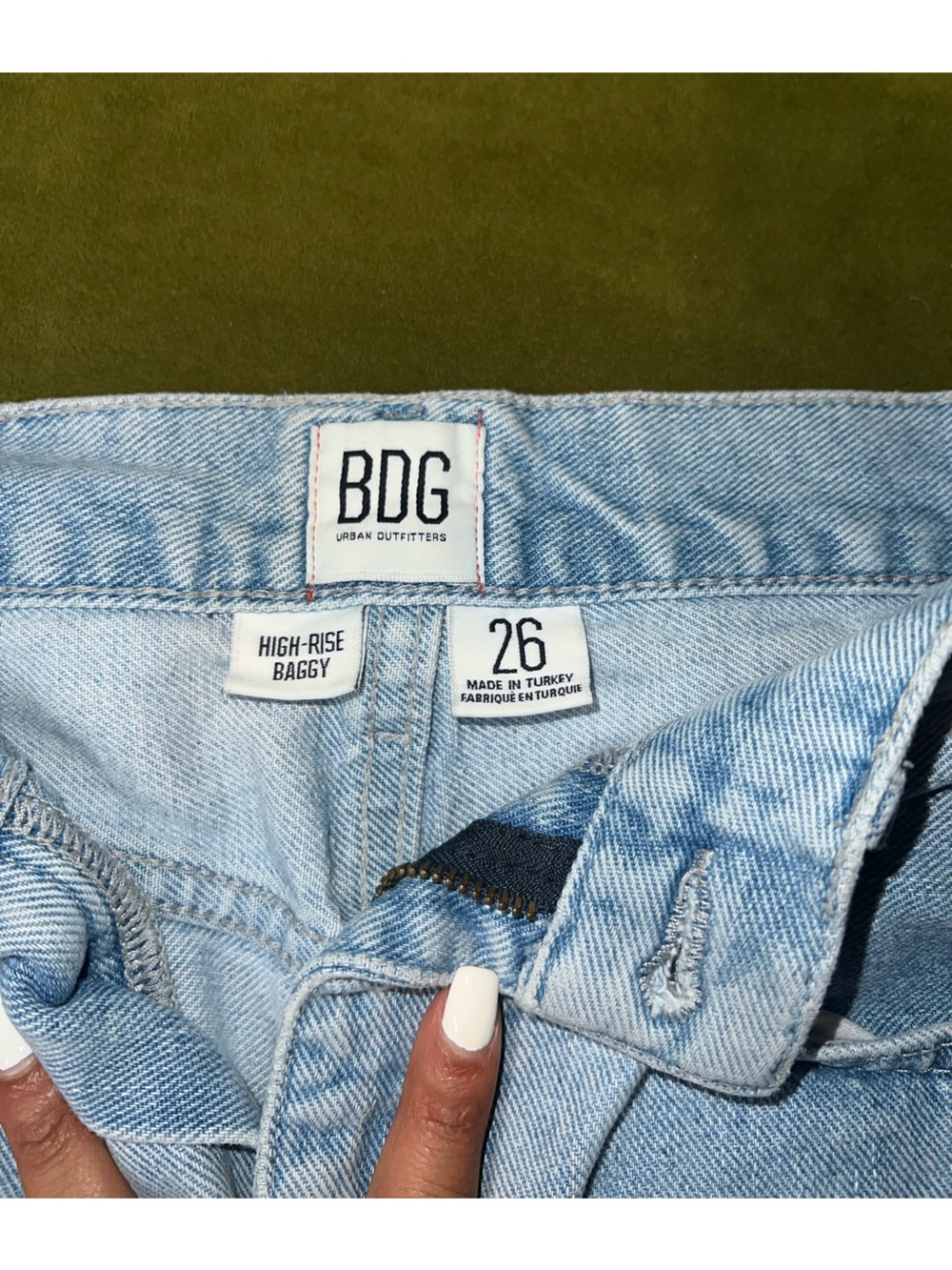 BDG Light Blue High-Rise Baggy Jeans